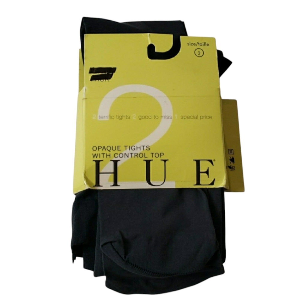 Hue Opaque Tights with control top SZ 2 only 1 in package